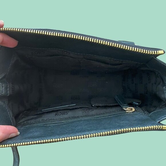 Michael Kors Jet Set Black Mini Saffiano Leather Crossbody Satchel - Picture 9 of 9